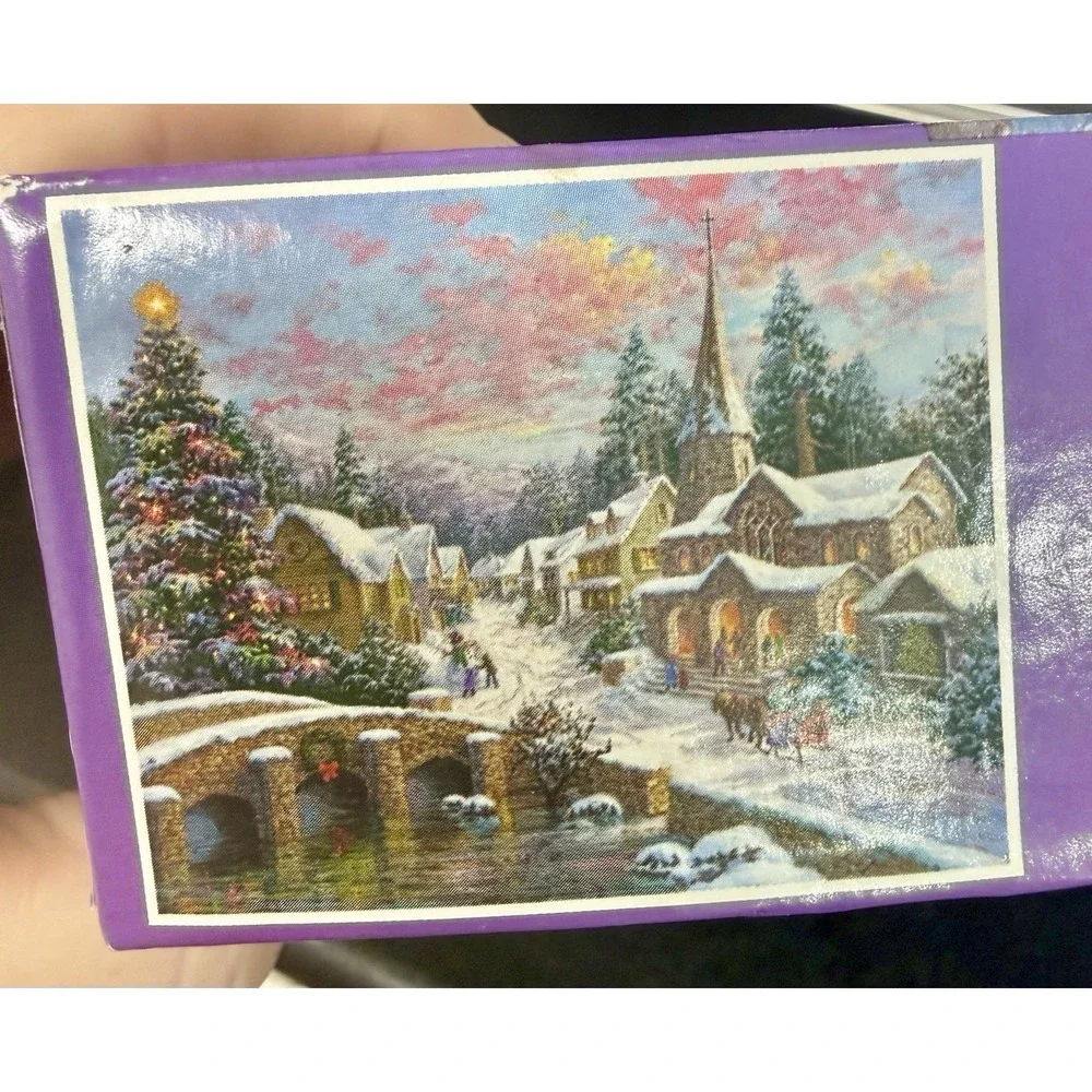 Springbok Heaven on Earth 1000 Piece Puzzle Winter Scene Bridge USA 2013 24 x 30